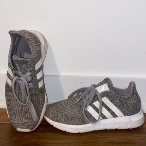 {Adidas} sparkle gray girls shoes